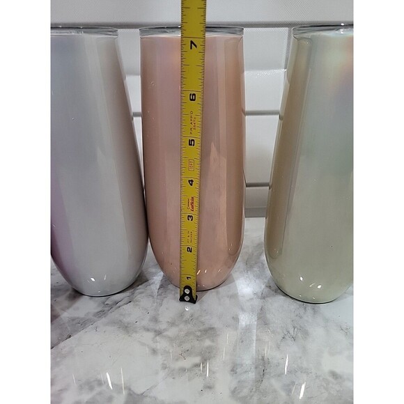 Member’s Mark 4pk Insulated Soda Wine Tumblers w/Lids  Iridescent Passel Colors - Picture 7 of 8